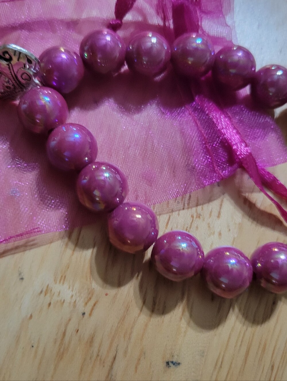 Purple Beaded Women's Hand Band